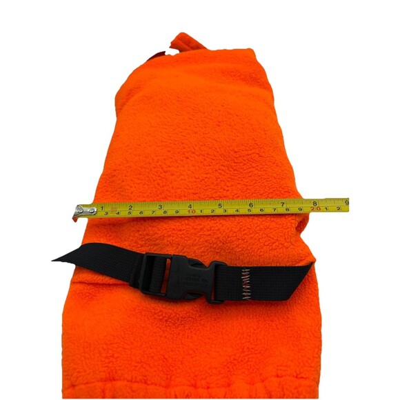 Cabela’s Blaze Orange Fleece Hand Muff Hunting Warmer Pouch Zip Pocket - Picture 6 of 8